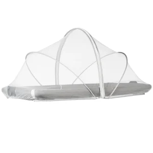 Tente antimoustiques pour bébé moustiquaire respirante portable voyage camping protection sécurité coton polyester pliable blanc