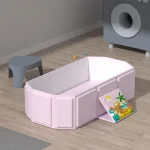 Parc d&rsquo;activité interactif pour enfants espace de jeu sécurisé design moderne couleurs pastel jouets inclus adapté aux jeunes enfants environnement éducatif