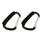 Poignées de traction en métal avec revêtement en mousse noire pour fitness renforcement musculaire gainage ergonomique durable 2 pièces