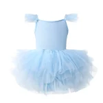 Robe Tutu princesse pour bébé fille danse ballet vêtement fête tissu doux couleur pastel ajusté sans manches 18 ans