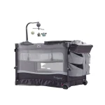 Babyerih Parc pour bébé portable lit d&rsquo;appoint moderne design épuré tissu maille ventilation mobile bébé idéal voyage 03 ans