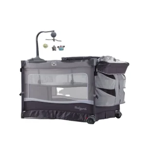 Babyerih Parc pour bébé portable lit d’appoint moderne design épuré tissu maille ventilation mobile bébé idéal voyage 03 ans Babyerih Parc pour bébé portable lit d’appoint moderne design épuré tissu maille ventilation mobile bébé idéal voyage 03 ans