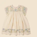 Vêtements d&rsquo;été pour bébés filles, T-shirt + short en coton à fleurs, belle robe brodée, ensemble de tenue mignonne pour bébé, nouvelle collection 2025 – dress