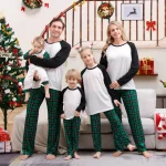 Ensemble pyjamas Noël famille enfants papa maman hiver 2023 cadeau personnalisé tshirts manches longues tenues confortables style décontracté polyester respirant