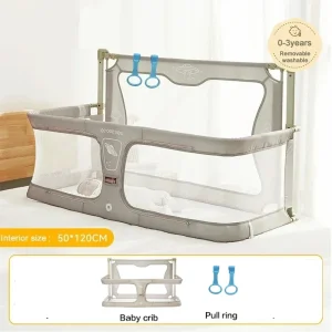 Barrière de sécurité pour bébé lit latéral de protection portable 3 en 1 facile à assembler couche de couchage nid de bébé 03 ans design moderne beige Barrière de sécurité pour bébé lit latéral de protection portable 3 en 1 facile à assembler couche de couchage nid de bébé 03 ans design moderne beige