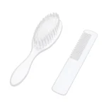 Brosse à cheveux douce pour bébé peigne double face set de coiffure bébé accessoire de toilette manche ergonomique design moderne usage quotidien voyage