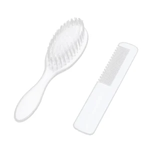 Brosse à cheveux douce pour bébé peigne double face set de coiffure bébé accessoire de toilette manche ergonomique design moderne usage quotidien voyage