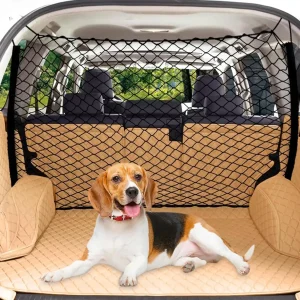 Barrière de sécurité pour chien voiture SUV Filet antifuite housse rembourrée système d’attache sécurisé protection animaux de compagnie Barrière de sécurité pour chien voiture SUV Filet antifuite housse rembourrée système d’attache sécurisé protection animaux de compagnie