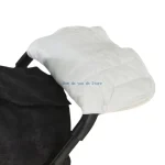 Housse de main pour landau d&rsquo;hiver 19QF résistante à l&rsquo;eau coupevent gants chauds  White