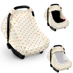 Couverture de siège auto bébé en coton doux protection antisoleil portable poussette nouveauné portage sécurisé