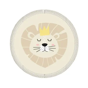 Tapis de jeu bébé en peluche lion doux tapis de chambre à coucher tapis de salle de jeux design enfantin sécurité confort hypoallergénique polyester