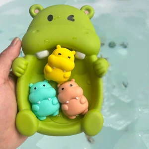 Ensemble de jouets de bain en silicone pour bébé hippopotames flottants baignoire cadeau éveil enfants jouets aquatiquesปลอดภัย développement cognitif Ensemble de jouets de bain en silicone pour bébé hippopotames flottants baignoire cadeau éveil enfants jouets aquatiquesปลอดภัย développement cognitif