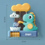 Jouet de bain interactif pour bébé dinosaure en plastique ABS jeu aquatique éducatif idéal pour les enfants de 18 mois et plus cadeau original et sécuritaire