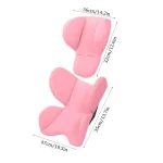 Coussin de siège voiture bébé insert de tête et cou poussette accessoire confort et sécurité pour enfants rose tendre design ergonomique matériau doux 12 ans