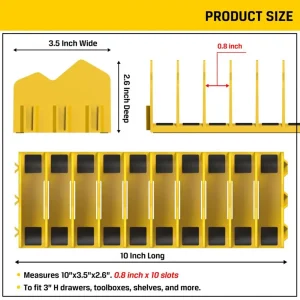 Support organisateur de pinces pratique pouvant contenir jusqu’à dix pinces tiroir boîte à outils pinces robustes organisateur d’outils support de rangement peu encombrant – Yellow Support organisateur de pinces pratique pouvant contenir jusqu’à dix pinces tiroir boîte à outils pinces robustes organisateur d’outils support de rangement peu encombrant – Yellow