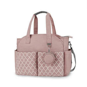 Sac à couches fourre-tout sac à langer pour bébé avec bandoulière Portable étanche et grande capacité pour maman – A 023 pink