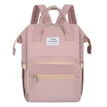 Sac à dos maman multifonctionnel portable grand compartiment bretelles ajustables design moderne violet rose pastel