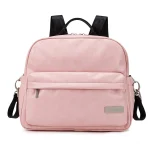 Sac à langer imperméable et portable pour bébé sac à dos stylé pour maman usage quotidien rose