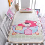 Matelas doudou pour lit bébé housse tissu doux motifs ours en baignoire 60x120cm lavable en machine 2 pièces