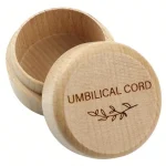Boîte commémorative en bois cordon ombilical bébé stockage souvenir naissance cadeau baptême nouveauné style naturel sécuritaire