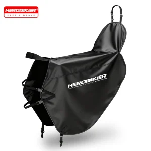 Housse de siège de moto d&rsquo;hiver couvrejambes imperméable résistant au froid HEROBIKER scooter protection extérieure sangles de fixation design moderne