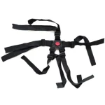Ceinture de sécurité pour poussette bébé 5 points landau salle à manger harnais安全 matériau PP et polyamide noire 45×2.5 cm