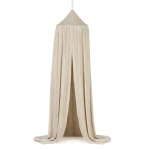 Tente suspendue pour lit bébé auvent en coton et lin coin lecture doux beige