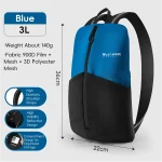 WEST BIKING sac à dos cyclisme léger 3L sport randonnée camping course à pied vtt sac de rangement portable sécurité réfléchissante