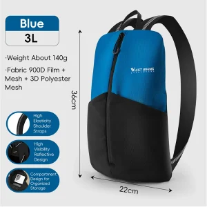 WEST BIKING sac à dos cyclisme léger 3L sport randonnée camping course à pied vtt sac de rangement portable sécurité réfléchissante WEST BIKING sac à dos cyclisme léger 3L sport randonnée camping course à pied vtt sac de rangement portable sécurité réfléchissante