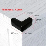 Protecteur d&rsquo;angle bébé sécurité intérieure coussin parechocs design moderne couleur noire protection meubles USAGE DOMESTIQUE 1 pièce