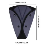 Housse protection ceinture voiture bébé enfant housse néoprène renforcée design moderne protection antichocs antipoussière gris/noir