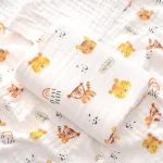 Couverture multiusage bébé enfant tigre mignon coton doux emmaillotage poussette lit serviette bain Lange