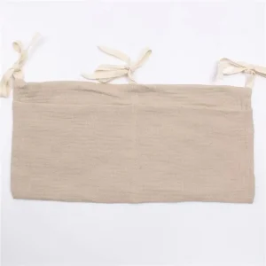 Sac de rangement multifonctionnel pour nouveauné 组织ateur de couches sac de rangement portable pour jouets boissons berceau lit sac à langer design minimaliste en tissu coton beige