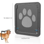 Porte pour animaux de compagnie en plein air chiens chats fenêtre porte maison entrez librement mode joli jardin nouvel écran verrouillable sûr facile à installer porte pour chien – XL