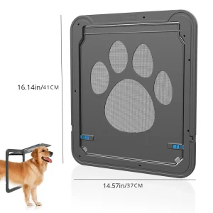 Porte pour animaux de compagnie en plein air chiens chats fenêtre porte maison entrez librement mode joli jardin nouvel écran verrouillable sûr facile à installer porte pour chien – XL