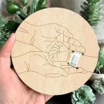 Support Keepplex gravé d&rsquo;hôpital pour nouveau-né, cadeau personnalisé pour bébé, bracelet commémoratif de grossesse pour la fête des mères et la fête des pères – Round