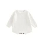 Body tricot bébé coton blanc uni nouveauné 012 mois unisexe confortable boutons couverts