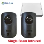 Détecteur de mouvement infrarouge Sarik single beam sécurité porte garage capteur photoélectrique intérieur/extérieur alerte intrusion faisceau infrarouge 12/24V AC/DC détecteur de présence