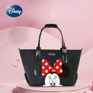Sac à main Disney Minnie Mouse design 3D sac à couches multi fonctionnel grande capacité matériau synthétique style décontracté pour bébé