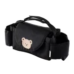 Sac de poussette portatif sacoche rangement extérieur étanche illustré ours mignon style moderne minimaliste pour bébé enfant accessoire poussette qualité supérieure