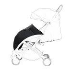 Housse de pied épaisse pour poussette veste en coton résistante à la pluie coupevent universelle chaude accessoires de poussette  Black