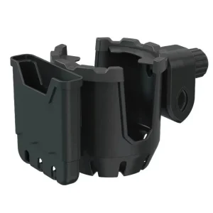 Support multifonctionnel pour téléphone et gourde poussette vélo fixe sécurisé design moderne plastique durable noir facile d&rsquo;entretien accessoire bébé
