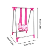 Balançoire pour bébé en métal et tissu siège confortable cadre stable design moderne cadeau naissance ou anniversaire 03 ans sécurité maximale