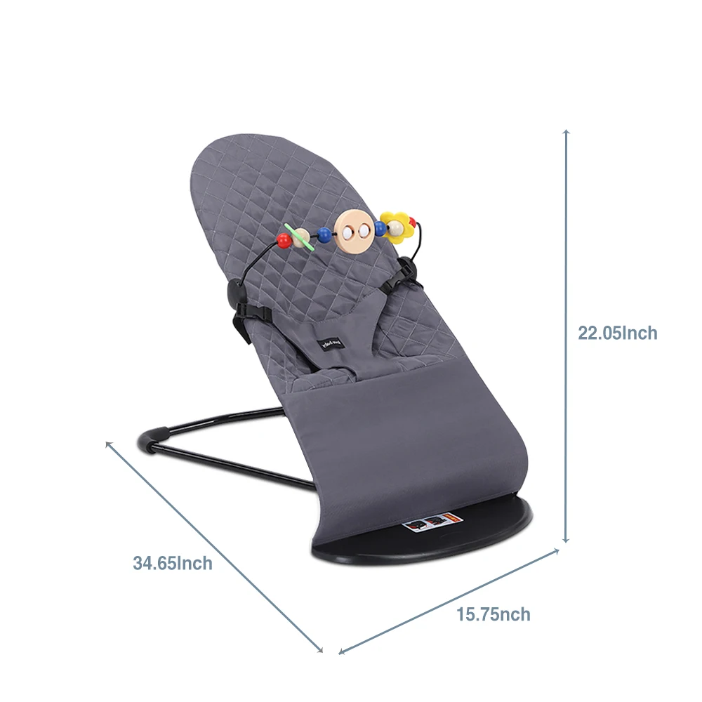 Chaise à bascule pliable bébé 3 positions de hauteur jouets intégrés confortable sécurisée portable pour bébés 01 an