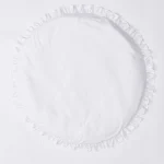 Coussin rond en coton doux décoration intérieure pour bébé accessoire chambre d&rsquo;enfant style minimaliste bordure froncée couleur blanche 4550 cm