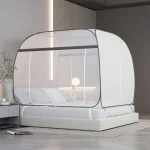 Moustiquaire sans installation bébé protection antimoustiques intégrée décoration chambre bébé tissu coton polyester confort et sécurité style étoilé gris