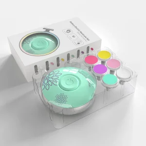 Coupeongles électrique pour bébé outil de manucure bébé kit hygiène ongles ciseaux ongles bébé poussette accessoire sécurité design Green 6