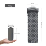 TARKA – matelas de Camping en losange, coussin d&rsquo;air auto-gonflant, tente extérieure, lit de couchage, Camping de randonnée, fournitures indispensables – gray