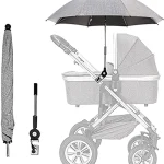 Parasol poussette ajustable protection soleil bébé design moderne fixation universelle tissu nylon facile à installer portable antiUV style élégant 8 os sécurité enfants