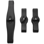 Ensemble de 3 clips adaptateurs pour poussettes Babyzen Yoyo Mongolia ya et similaires en plastique noir pour fixation et organisation